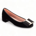 47540 - Black Velvet Heel for Teen/Women by Pretty Ballerinas
