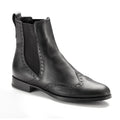 47570 - Black Leather Teens Low Boot