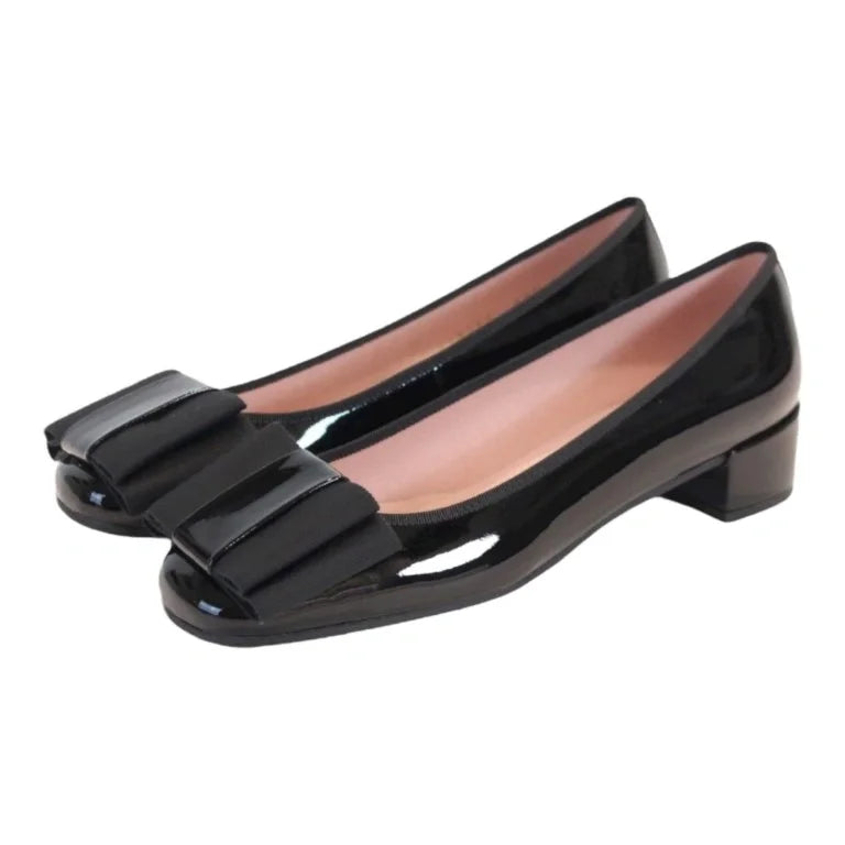 48498 - Black Patent Leather Heel for Teen/Women by Pretty Ballerinas